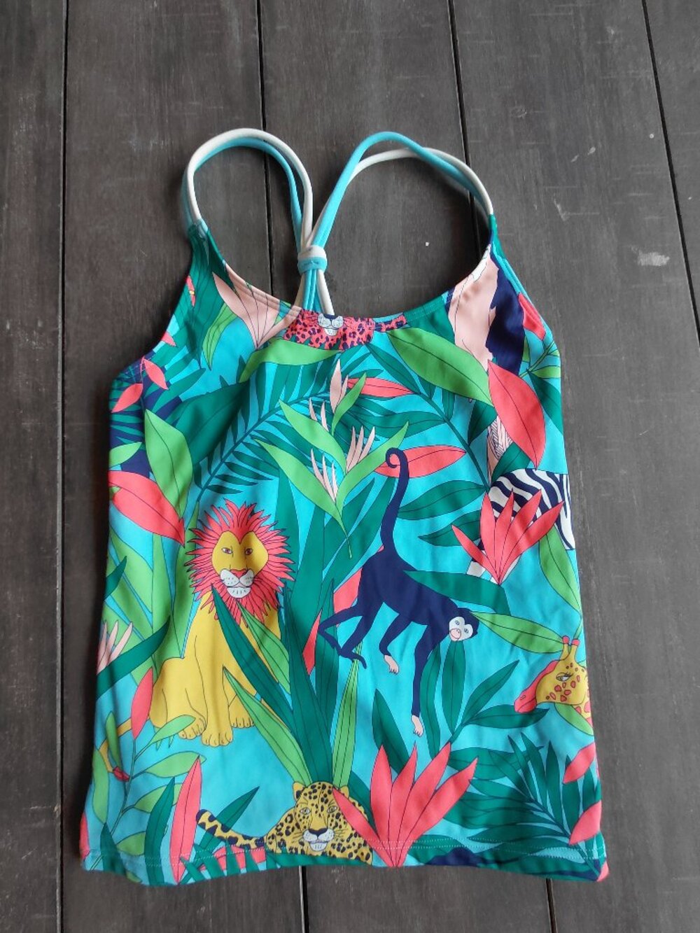 BODEN GIRL'S jungle Tankini (top only) 13-14 years, NWT